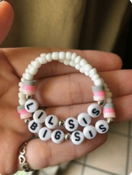 Bracelet of lil sis and big sis