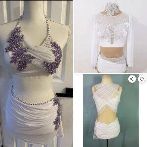 3 white Lyrical costumes