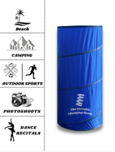A photo of a changing tent