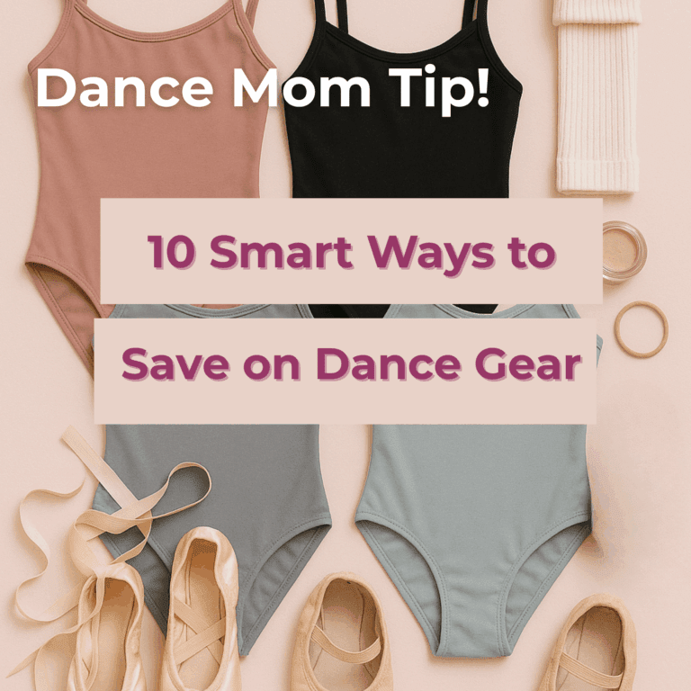 photo of dancewear with writing 10 Smart Ways to Save on Dance Gear